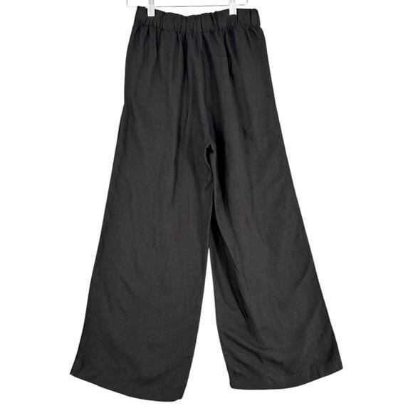 H&M Black Elastic Waistband Loose Fit Wide Leg Style Pants Size US XS - Picture 2 of 7